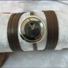 Leather Wrap Bracelet leather Watch with a brown real leather band with a lovely pattern FREE SHIP