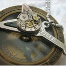 Steampunk Guitar Necklace Guitar with a vintage watch movement free shipping worldwide