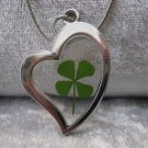 Four Leaf Clover necklace Handmade Saint Patrick Irish shamrock 4 Four Leaf Lucky Clover