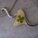 Four Leaf Clover necklace Handmade Saint Patrick Irish shamrock 4 Four Leaf Lucky Clover