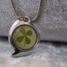 Four Leaf Clover necklace Handmade Saint Patrick Irish shamrock 4 Four Leaf Lucky Clover