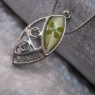 Four Leaf Clover necklace Handmade Saint Patrick Irish shamrock 4 Four Leaf Lucky Clover