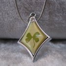 Four Leaf Clover necklace Handmade Saint Patrick Irish shamrock 4 Four Leaf Lucky Clover
