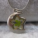 Four Leaf Clover necklace Handmade Saint Patrick Irish shamrock 4 Four Leaf Lucky Clover
