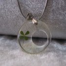 Four Leaf Clover necklace Handmade Saint Patrick Irish shamrock 4 Four Leaf Lucky Clover