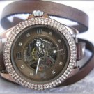 Steampunk skeleton Mechanical Watch Genuine leather Watch with a full skeleton pattern Free Ship