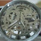 Steampunk skeleton Mechanical Watch Genuine leather Watch with a full skeleton pattern Free Ship