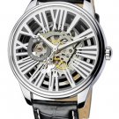 Steampunk skeleton Mechanical Watch Genuine leather Watch with a full skeleton pattern Free Ship