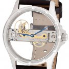 Steampunk skeleton Mechanical Watch Genuine leather Watch with a full skeleton pattern Free Ship
