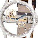 Steampunk skeleton Mechanical Watch Genuine leather Watch with a full skeleton pattern Free Ship