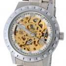 Steampunk skeleton Mechanical Watch Genuine leather Watch with a full skeleton pattern Free Ship