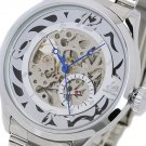 Steampunk skeleton Mechanical Watch Genuine leather Watch with a full skeleton pattern Free Ship