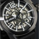Steampunk skeleton Mechanical Watch Genuine leather Watch with a full skeleton pattern Free Ship
