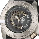Steampunk skeleton Mechanical Watch Genuine leather Watch with a full skeleton pattern Free Ship