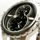 Steampunk skeleton Mechanical Watch Genuine leather Watch with a full skeleton pattern Free Ship
