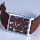 Leather Wrap Bracelet leather Watch with a brown real leather band with a lovely pattern FREE SHIP