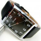 Leather Wrap Bracelet leather Watch with a brown real leather band with a lovely pattern FREE SHIP