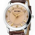 Leather Wrap Bracelet leather Watch with a brown real leather band with a lovely pattern FREE SHIP