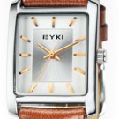 Leather Wrap Bracelet leather Watch with a brown real leather band with a lovely pattern FREE SHIP