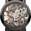 Steampunk skeleton Mechanical Watch Genuine leather Watch with a full skeleton pattern Free Ship