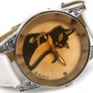 Steampunk skeleton Mechanical Watch Genuine leather Watch with a full skeleton pattern Free Ship