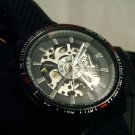 Steampunk skeleton Mechanical Watch Genuine leather Watch with a full skeleton pattern Free Ship