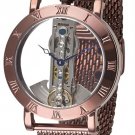Steampunk skeleton Mechanical Watch Genuine leather Watch with a full skeleton pattern Free Ship