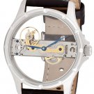 Steampunk skeleton Mechanical Watch Genuine leather Watch with a full skeleton pattern Free Ship
