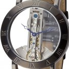 Steampunk skeleton Mechanical Watch Genuine leather Watch with a full skeleton pattern Free Ship