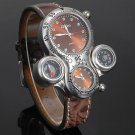 Steampunk skeleton Mechanical Watch Genuine leather Watch with a full skeleton pattern Free Ship