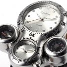 Steampunk skeleton Mechanical Watch Genuine leather Watch with a full skeleton pattern Free Ship