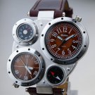 Steampunk skeleton Mechanical Watch Genuine leather Watch with a full skeleton pattern Free Ship