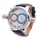 Steampunk skeleton Mechanical Watch Genuine leather Watch with a full skeleton pattern Free Ship
