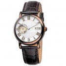 Steampunk skeleton Mechanical Watch Genuine leather Watch with a full skeleton pattern Free Ship