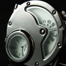 Steampunk skeleton Mechanical Watch Genuine leather Watch with a full skeleton pattern Free Ship