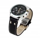 Leather Wrap Bracelet leather Watch with a brown real leather band with a lovely pattern FREE SHIP