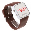 Leather Wrap Bracelet leather Watch with a brown real leather band with a lovely pattern FREE SHIP