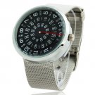 Leather Wrap Bracelet leather Watch with a brown real leather band with a lovely pattern FREE SHIP