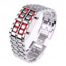 Leather Wrap Bracelet leather Watch with a brown real leather band with a lovely pattern FREE SHIP