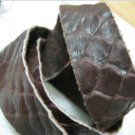 Leather Wrap Bracelet leather Watch with a brown real leather band with a lovely pattern FREE SHIP