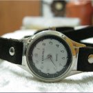 Leather Wrap Bracelet leather Watch with a brown real leather band with a lovely pattern FREE SHIP