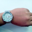 Leather Wrap Bracelet leather Watch with a brown real leather band with a lovely pattern FREE SHIP