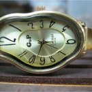 Wave Wavy Time Warp Leather Wrap Dali Fluid Watch