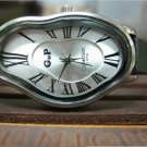 Wave Wavy Time Warp Leather Wrap Dali Fluid Watch