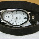 Wave Wavy Time Warp Leather Wrap Dali Fluid Watch