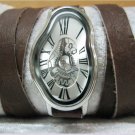 Wave Wavy Time Warp Leather Wrap Dali Fluid Watch