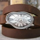 Wave Wavy Time Warp Leather Wrap Dali Fluid Watch