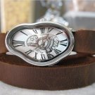 Wave Wavy Time Warp Leather Wrap Dali Fluid Watch