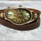 Wave Wavy Time Warp Leather Wrap Dali Fluid Watch