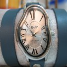 Wave Wavy Time Warp Leather Wrap Dali Fluid Watch
